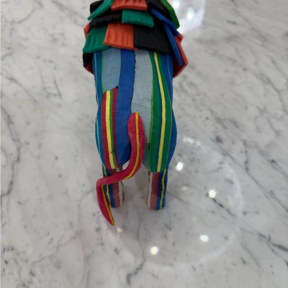 ❤️SOLD❤️ NEW Ocean Sole Handmade Recycled Flip Flop Rubber Lion Statue 6” - Picture 5 of 7